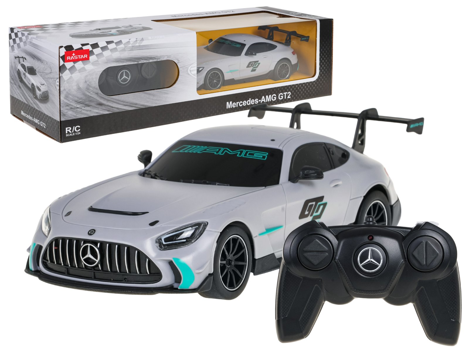 R/C Car 1:24 Mercedes-AMG GT2 Gray RASTAR