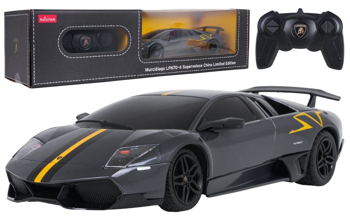 R/C-auto 1:24 Murcielago LP670-4 Superveloce Harmaa RASTAR