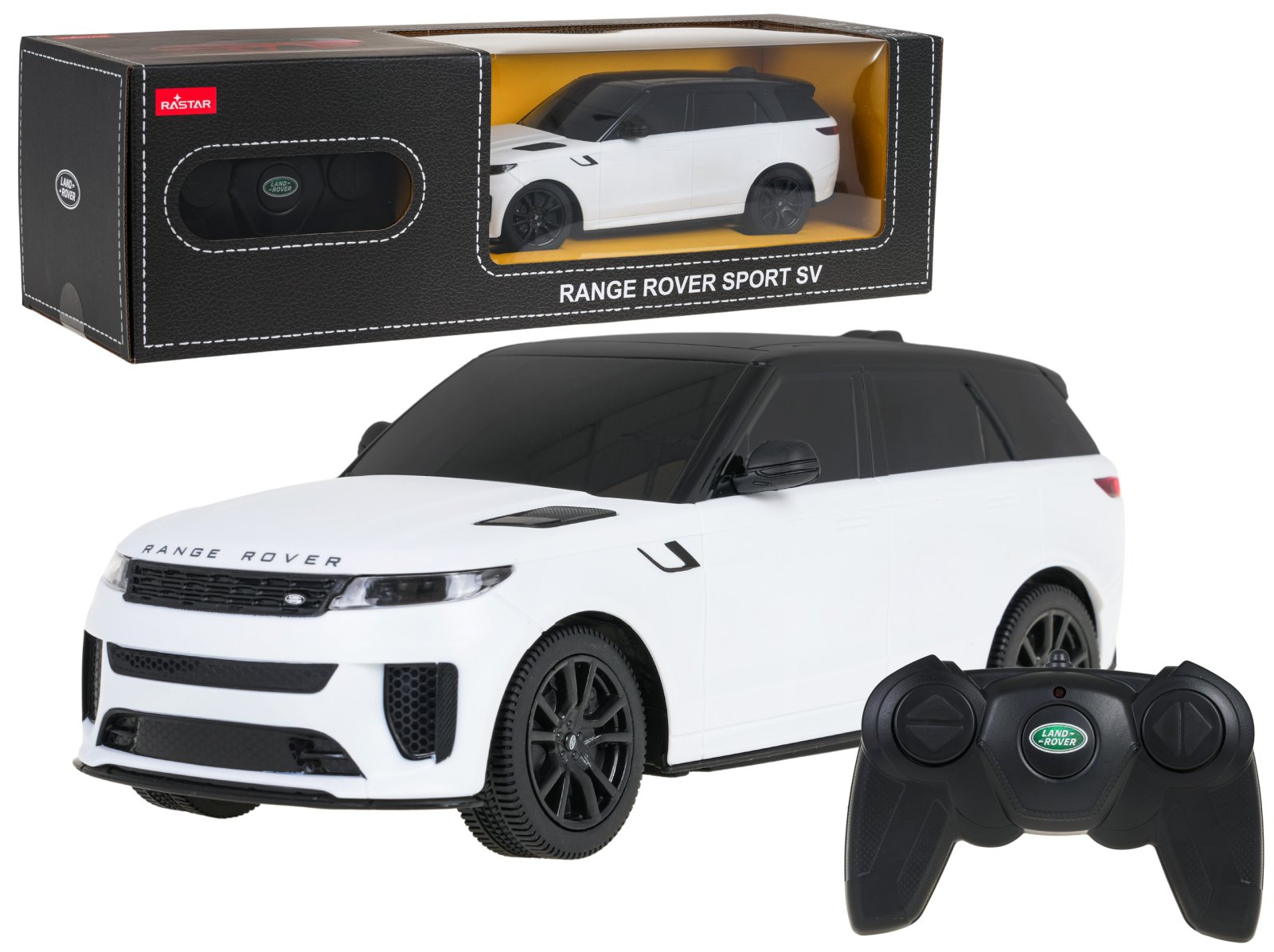 Raadioteel juhitav auto 1:24 Range Rover Sport SV valge RASTAR