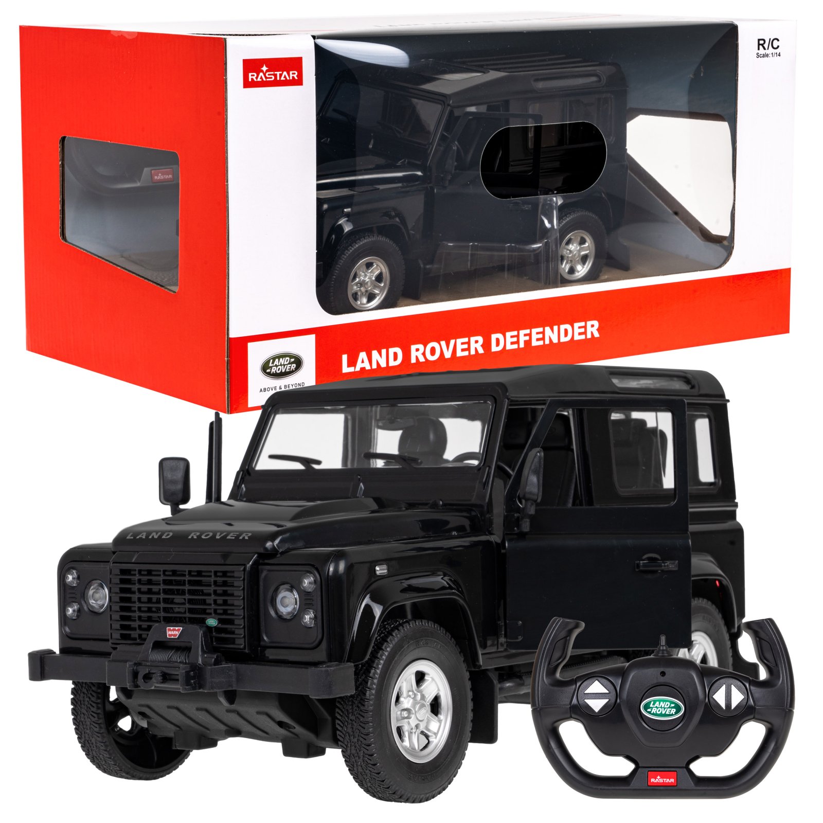 Raadioteel juhitav auto Land Rover Defender 1:14 RASTAR must
