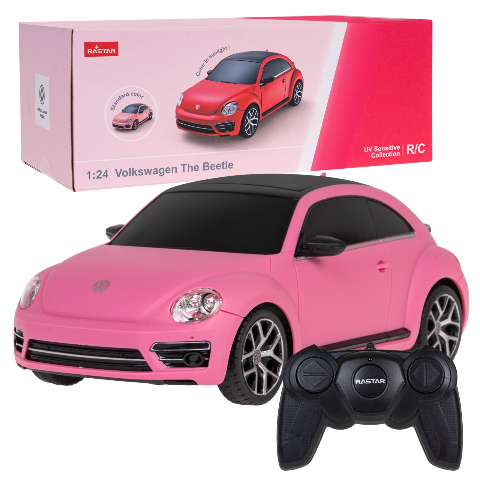 Raadioteel juhitav auto Volkswagen Beetle 1:24 RASTAR muutuvad värvid