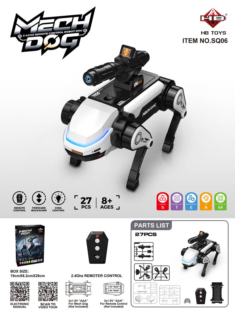 R/C robot MECH DOG laskefunktsiooniga