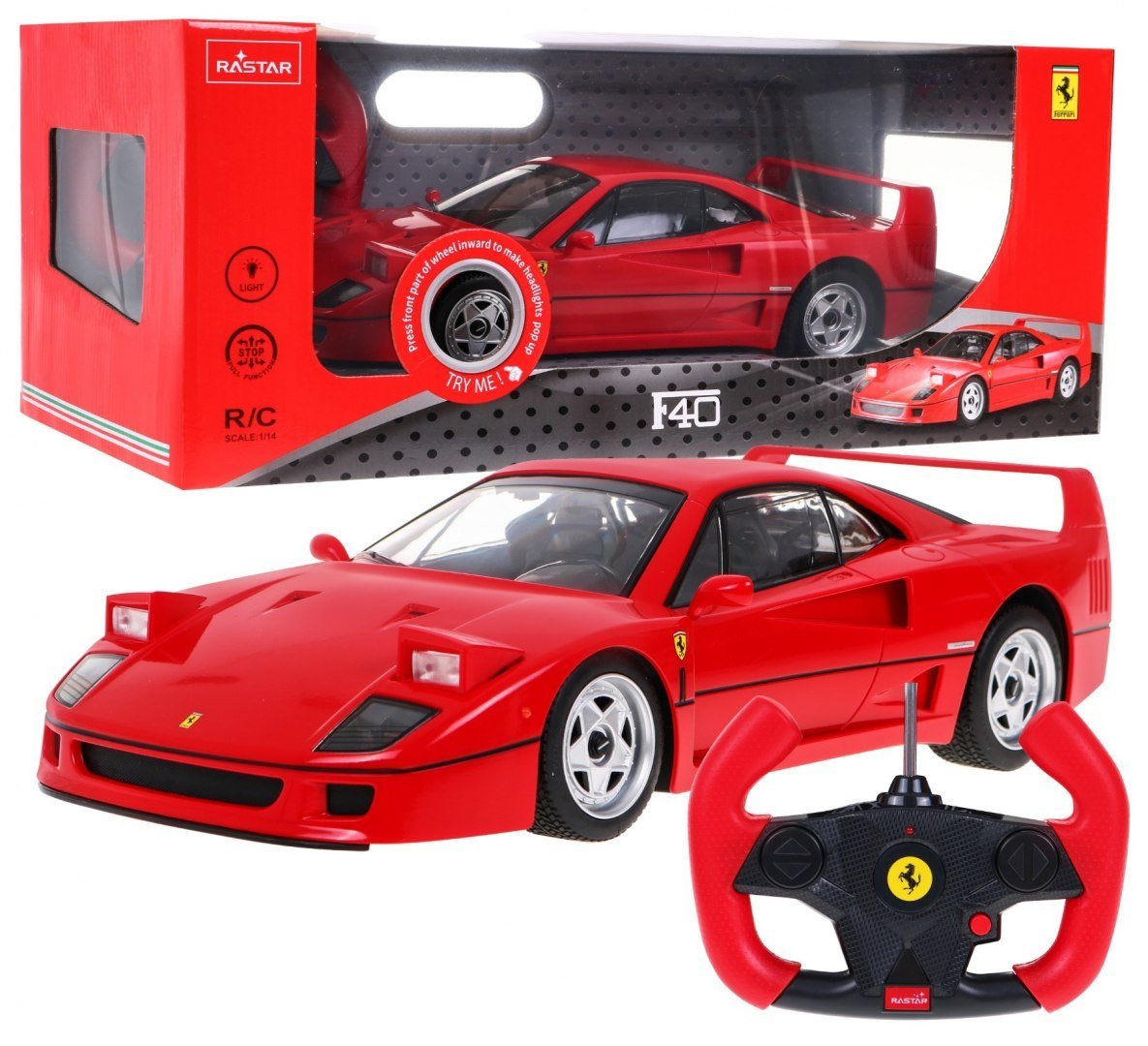 R/C mänguauto Ferrari F40 1:14 RASTAR