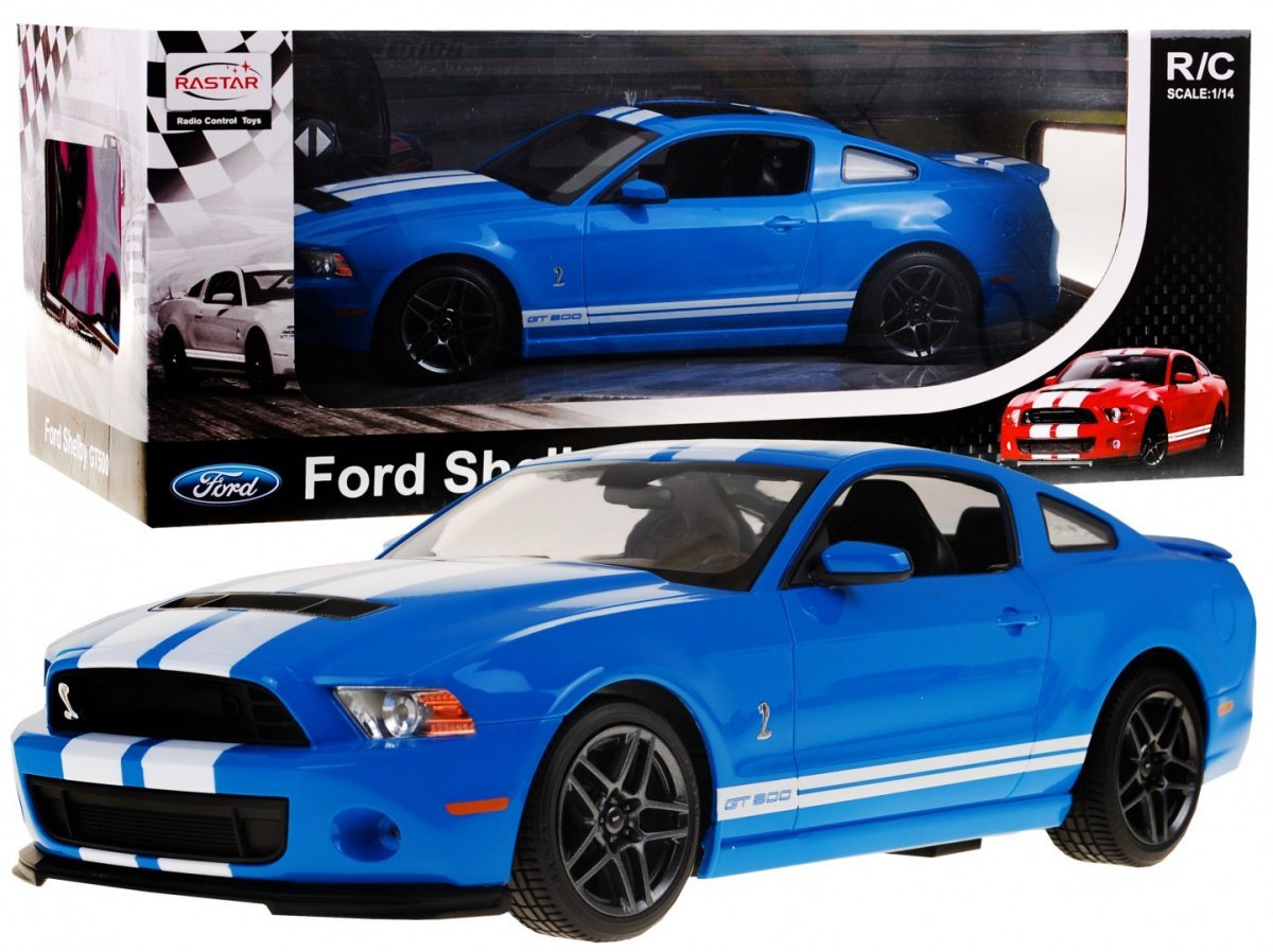 R/C mänguauto Ford Shelby Mustang GT500 sinine 1:14 RASTAR