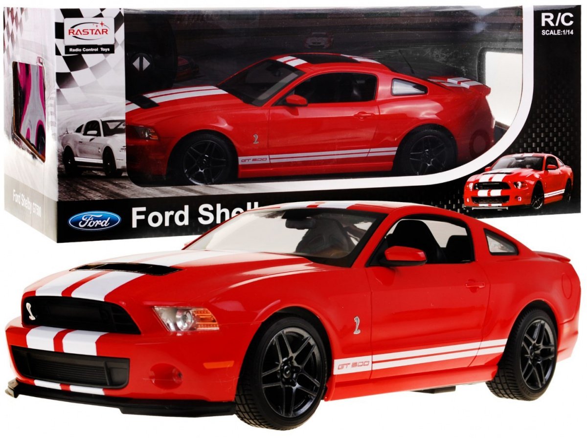 R/C-leluauto Ford Shelby Mustang GT500 punainen 1:14 RASTAR
