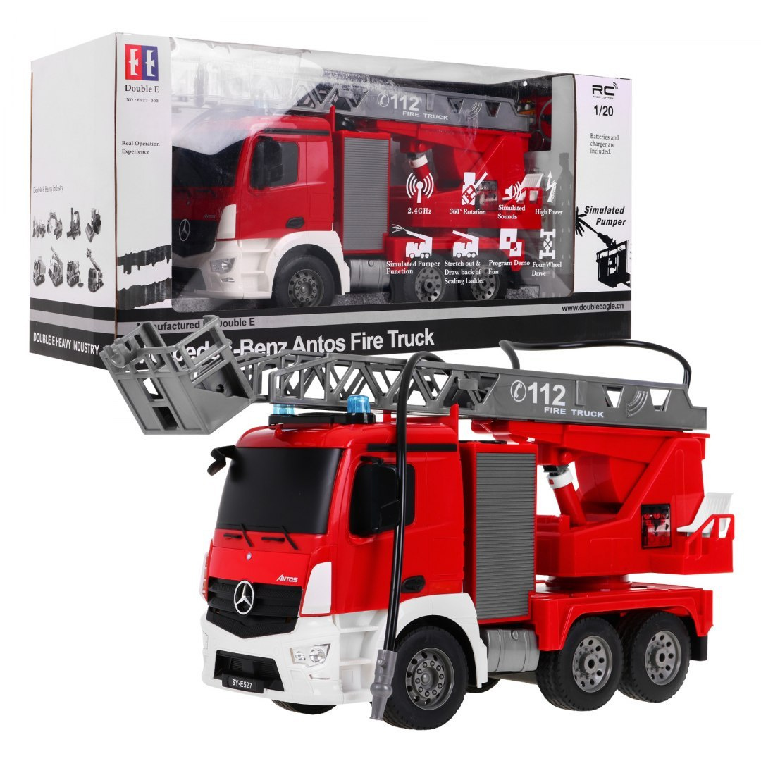 R/C mänguauto Mercedes-Benz Antos 2.4 G tuletõrjeauto 1:20 Double E
