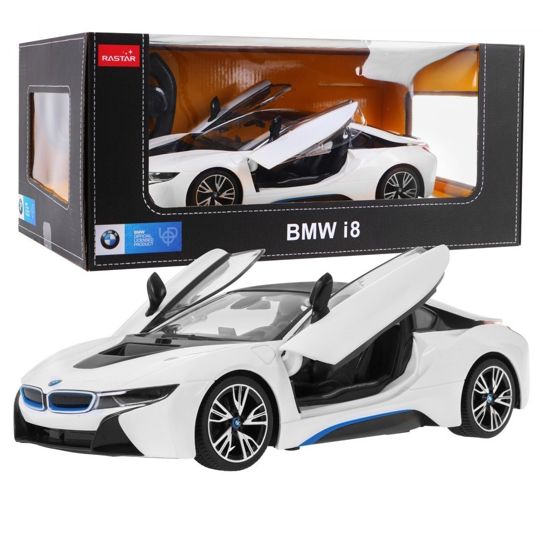 R/C mänguauto BMW i8 valge 1:14 RASTAR