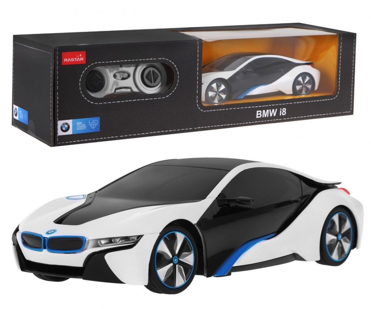 R/C mänguauto BMW i8 valge 1:24 RASTAR