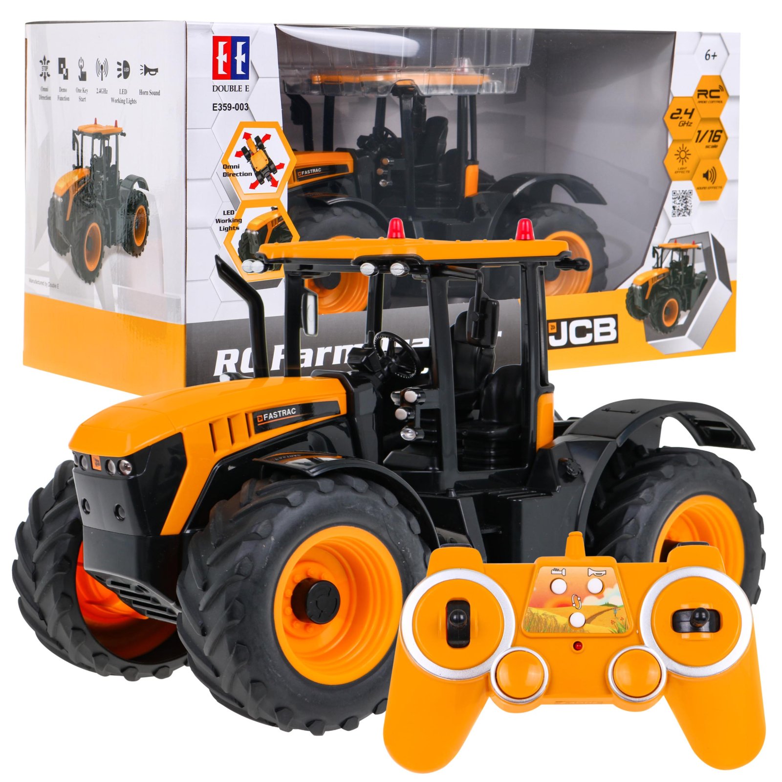 R/C traktor JCB 2,4 GHz 1:16 Double E