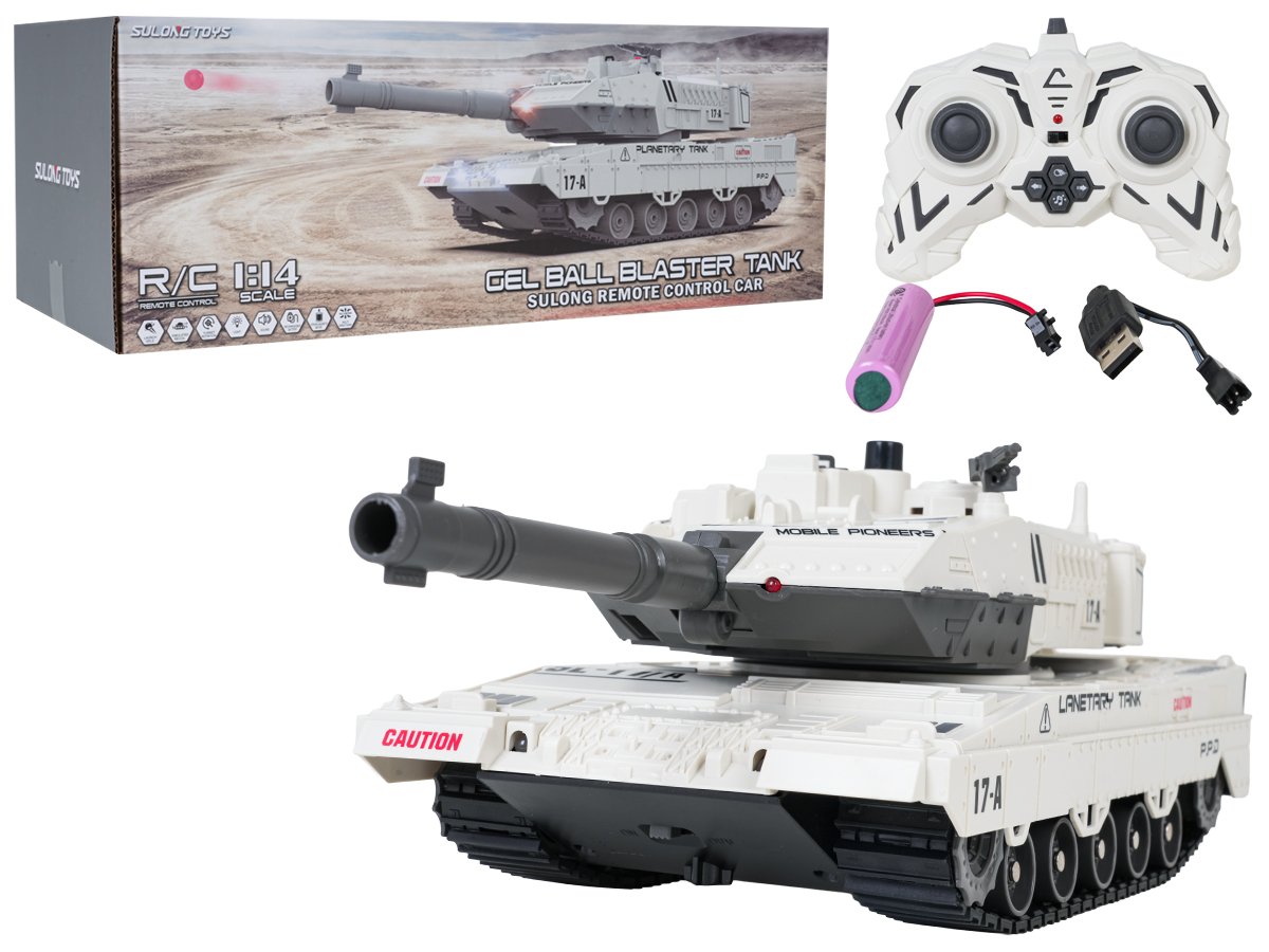 R/C valge tank tulistamisfunktsiooniga