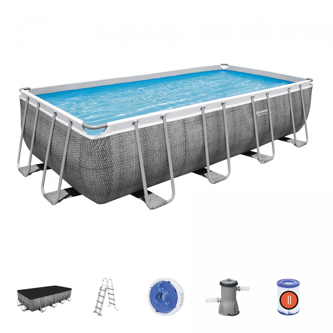 Raamiga bassein 16 x 98FT 488 x 244 x 122 cm Power Steel BESTWAY