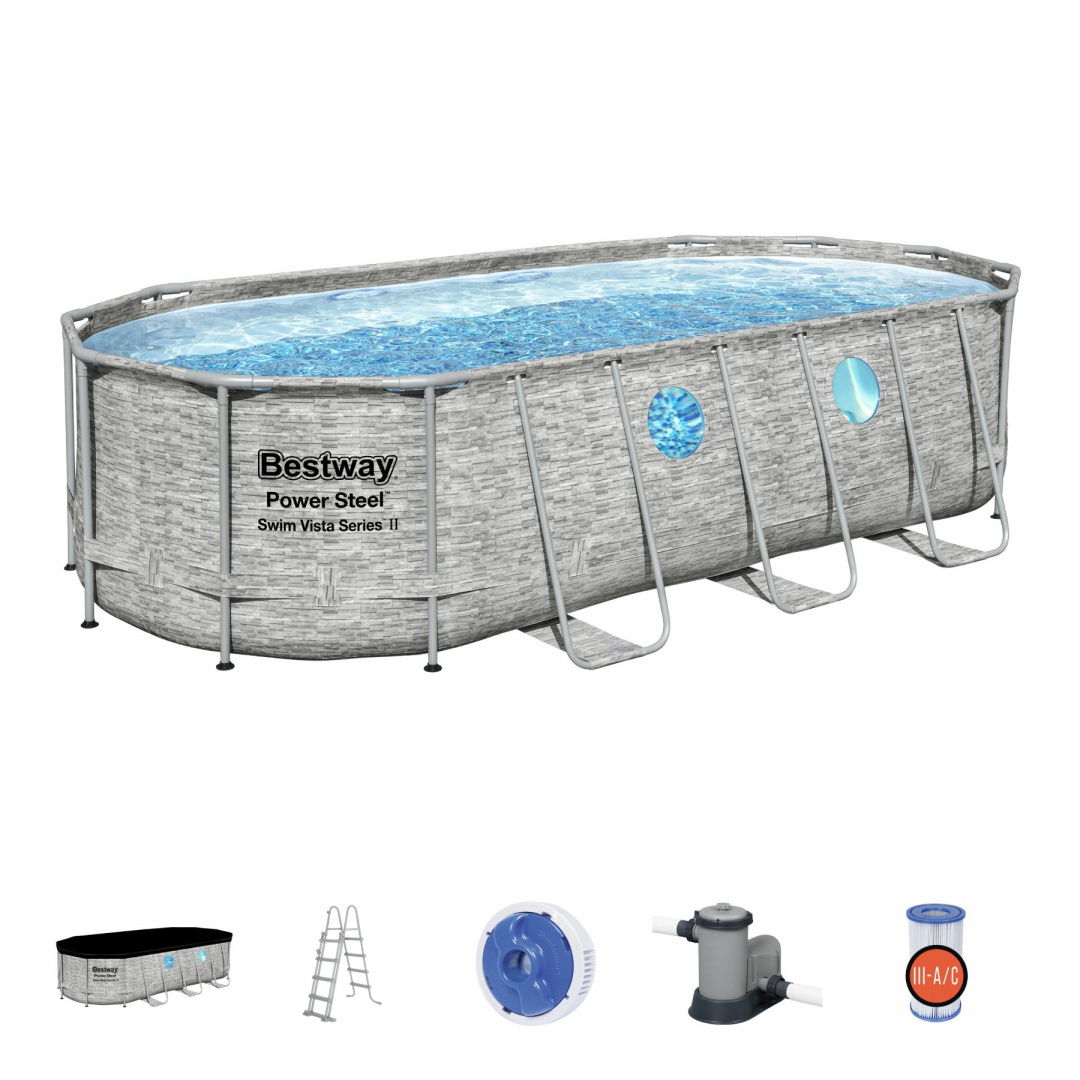 Karkassbassein 549 cm x 274 cm x 122 cm, Power Steel Swim VISTA s