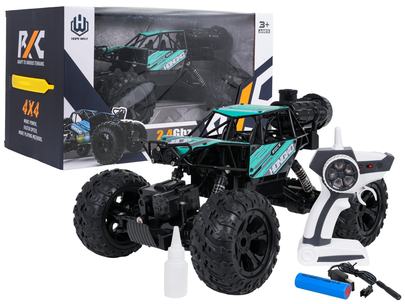 RC kiipeilyauto ROCK 1:14 savutoiminnolla