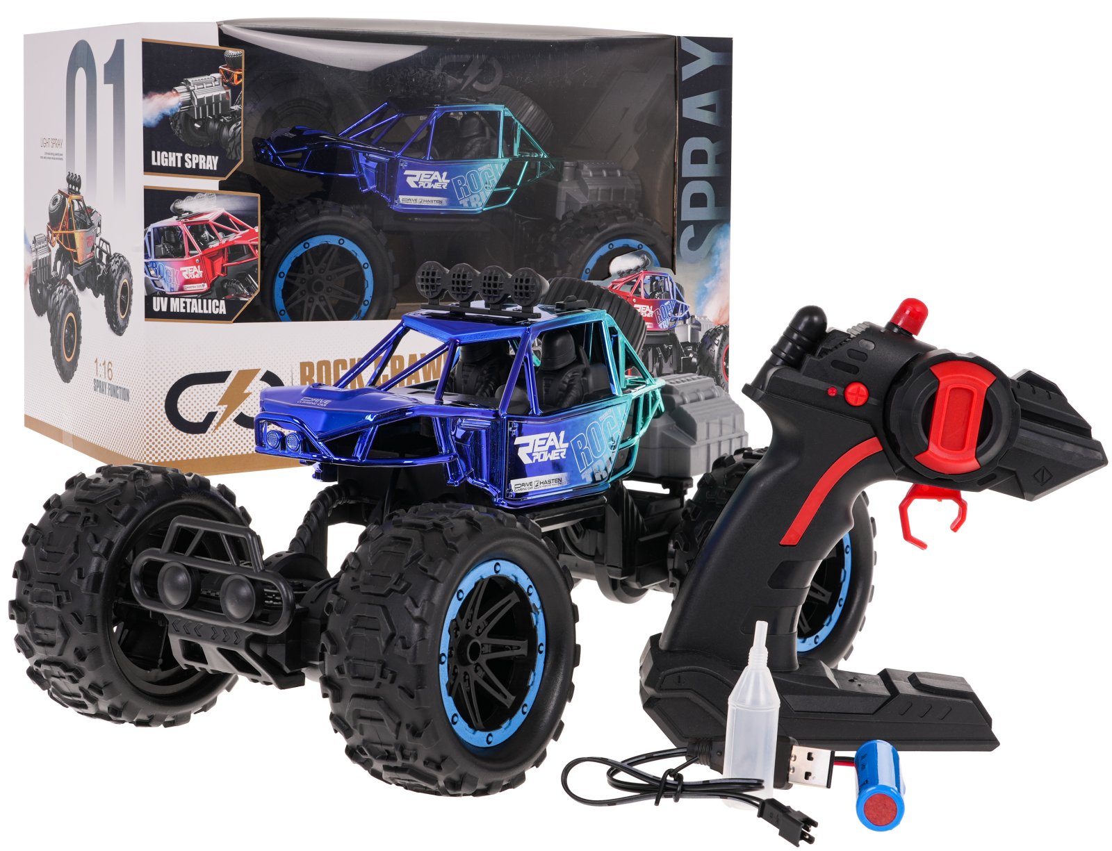 REAL ROCK Crawler suitsufunktsiooniga R/C sinine