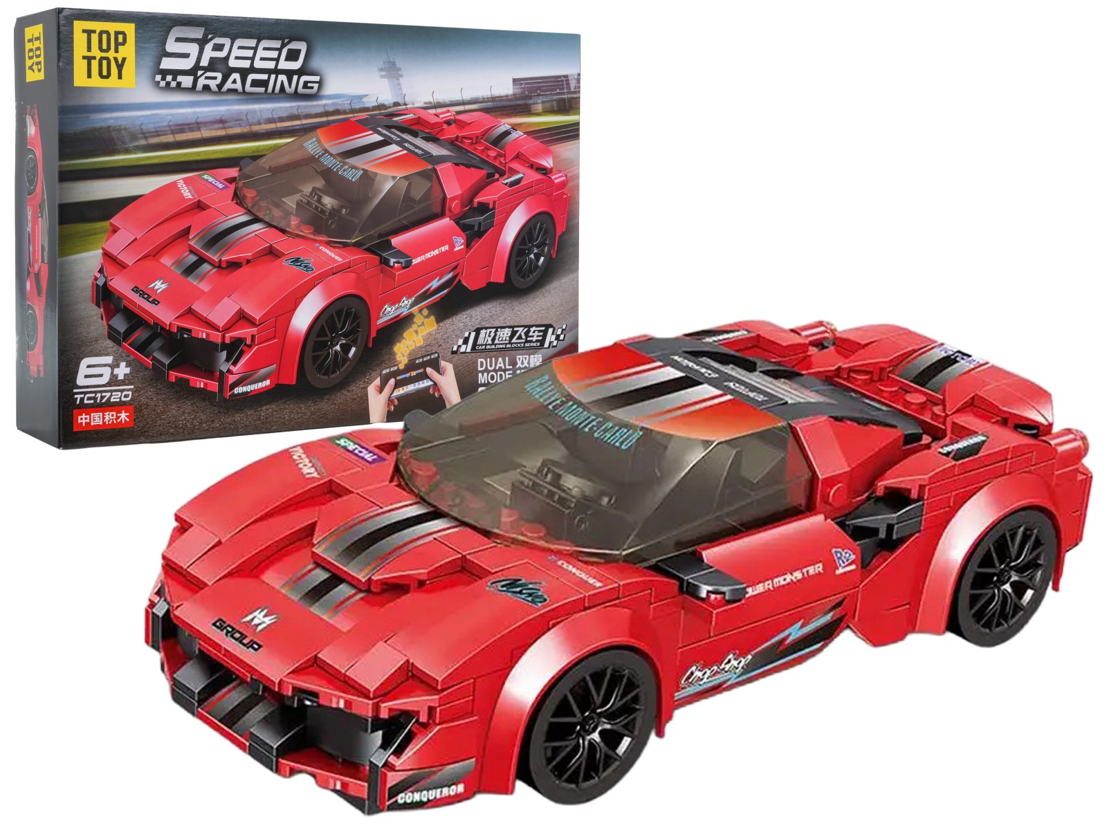 Punainen R/C-urheiluautosarja