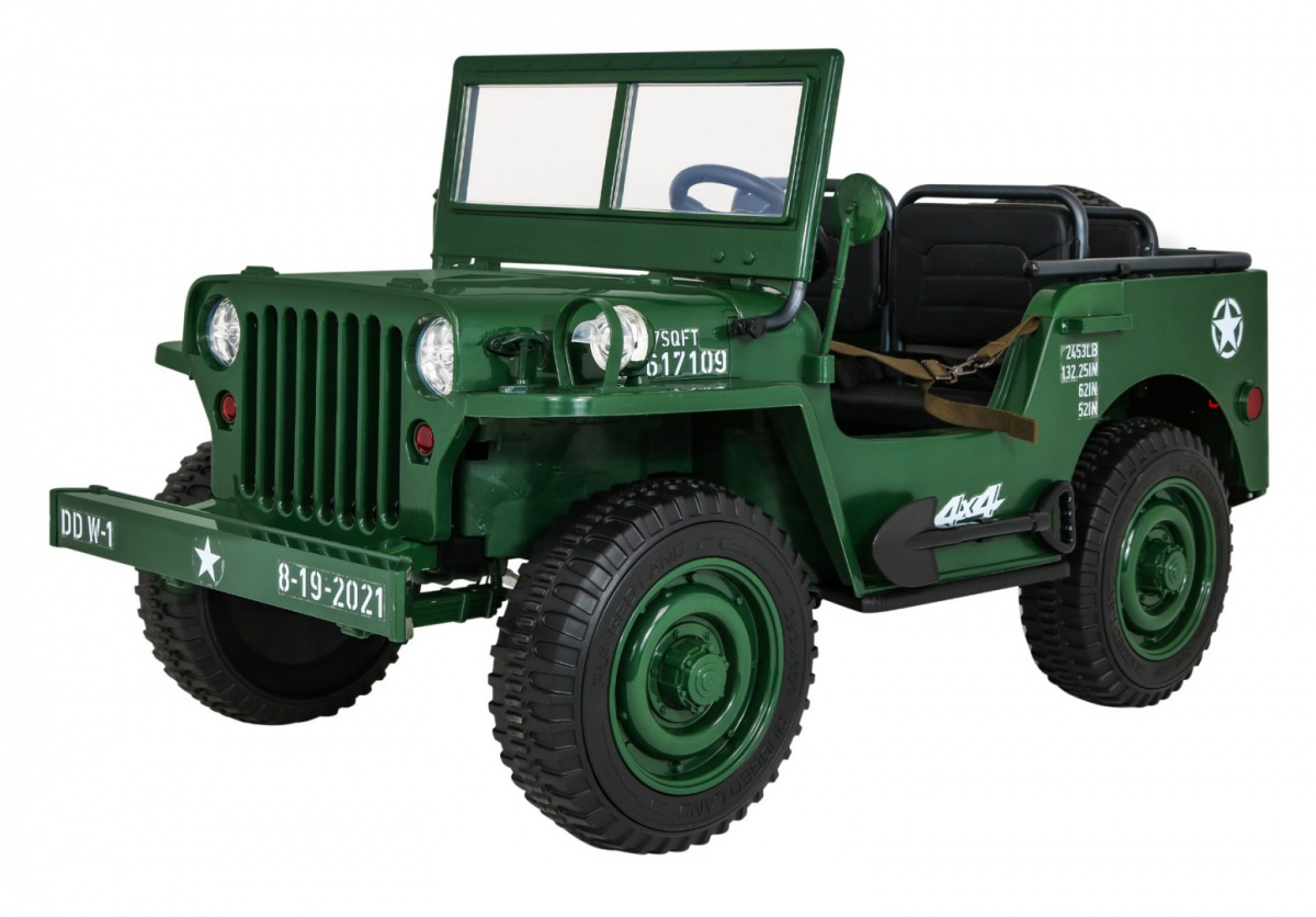 Retro sõjaväesõiduk 4x4 Roheline