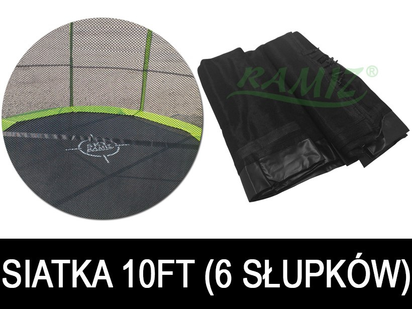 Batuudi turvavõrk 10FT - 6 posti must