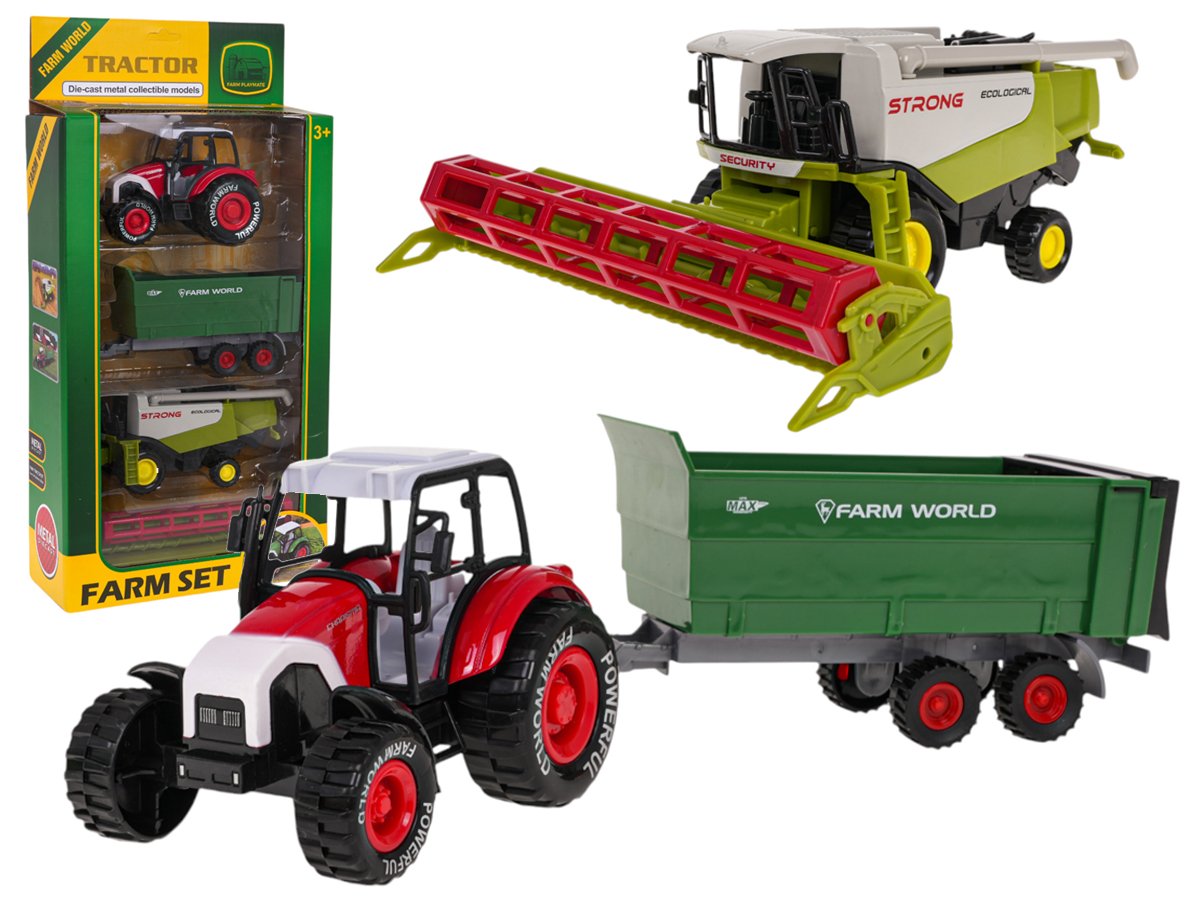 Põllumajandussõidukite komplekt Traktor + Kombain