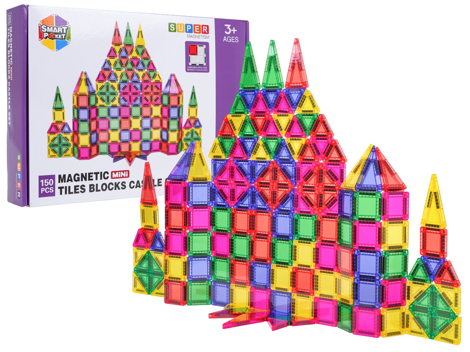 Värviliste magnetklotside komplekt 150 tk.