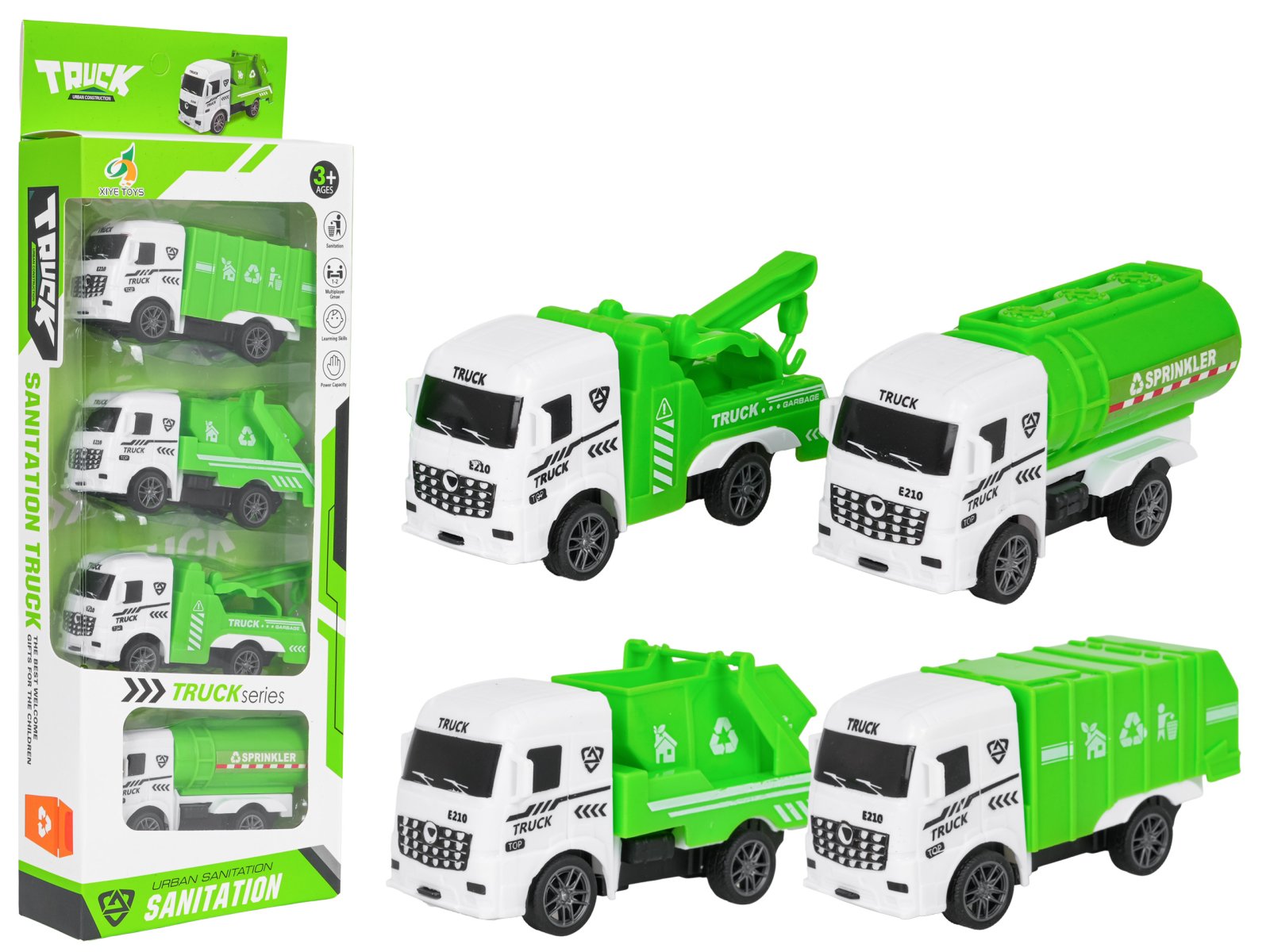 Set of Greenery Service Vehicles