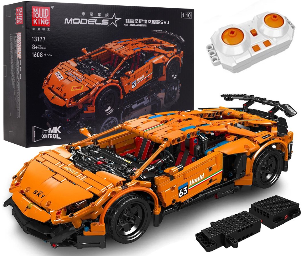 Sportauto klotsikomplekt 1488 tk. Oranž