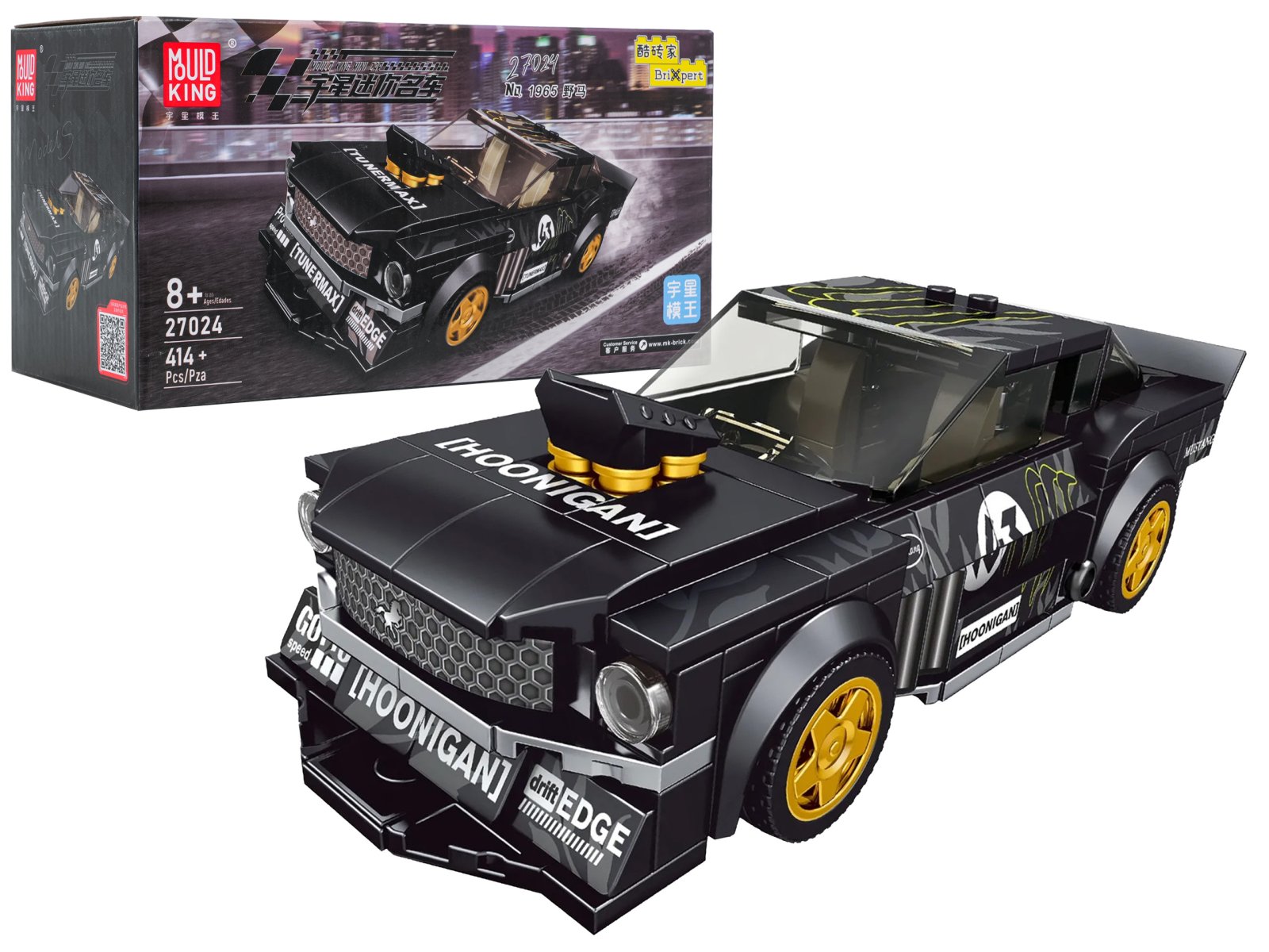 Sports Car Brick Set Black 414pcs.