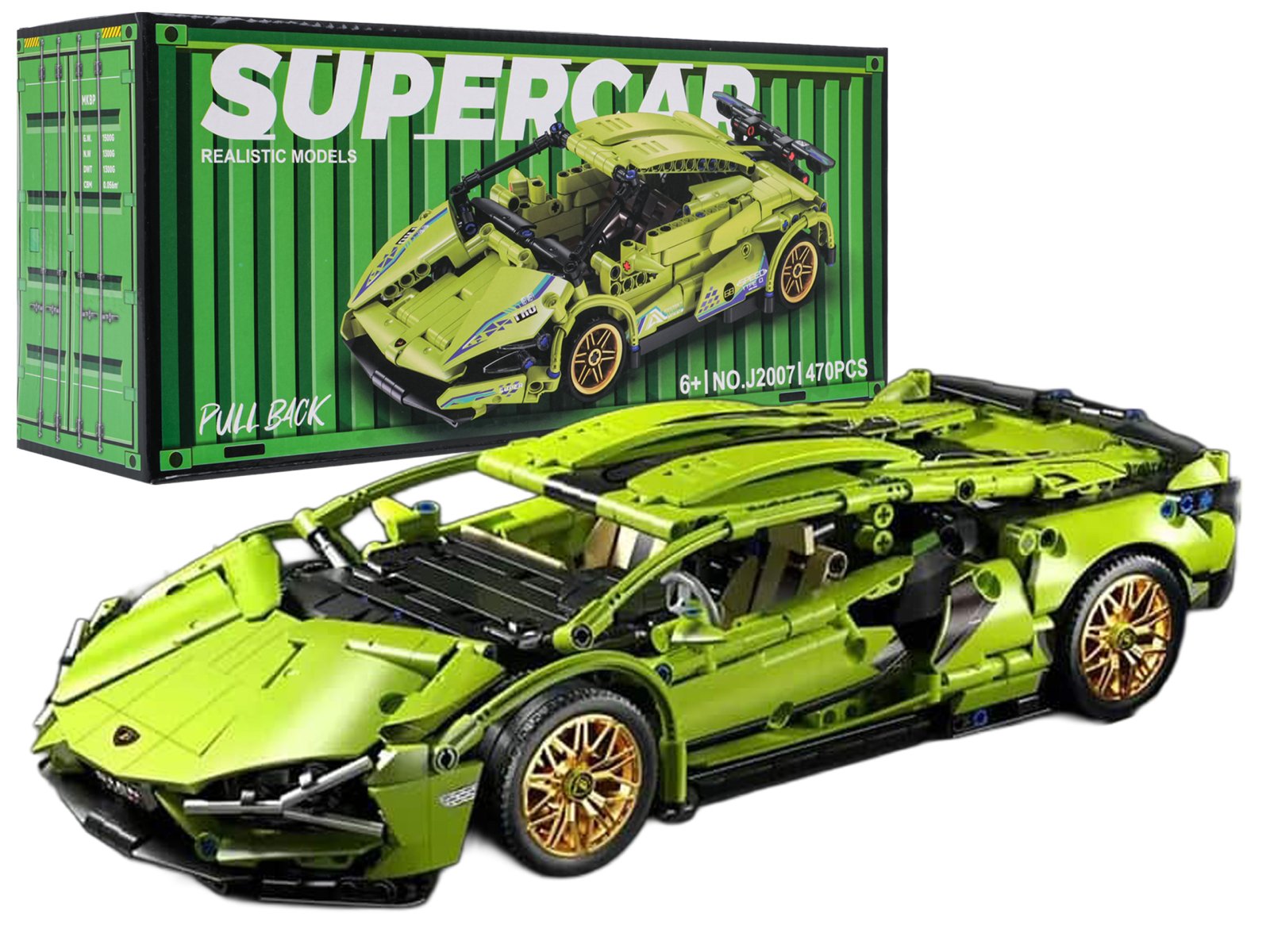 Sports Car Brick Set Green 470pcs.