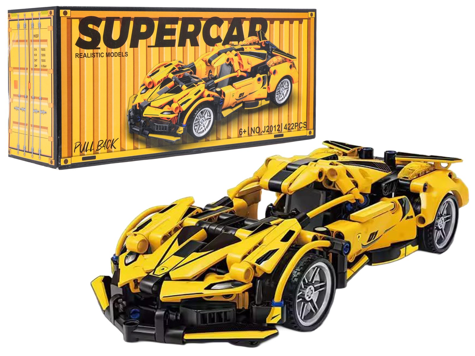 Sports Car Brick Set Yellow 422 pcs.