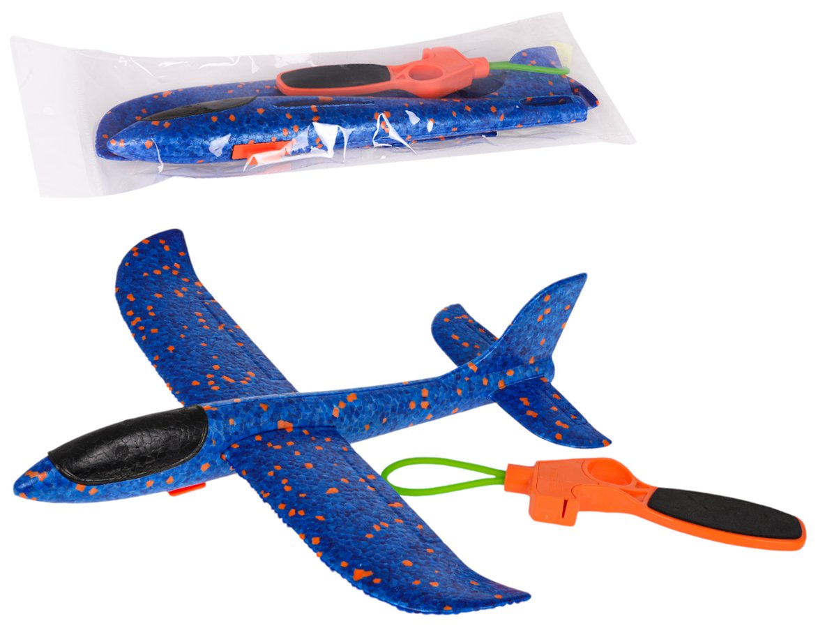 Styrofoam Airplane with Blue Manual Launcher
