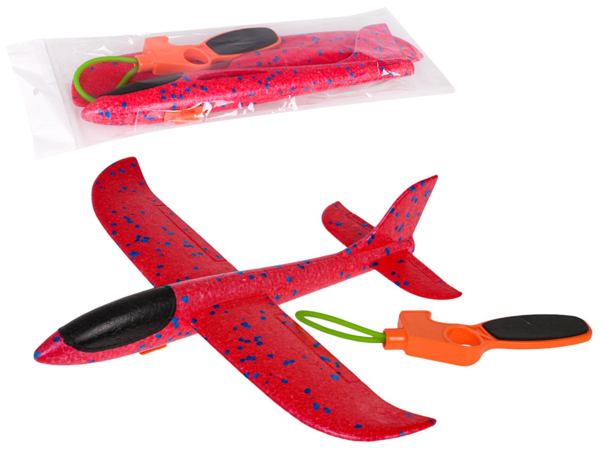 Styrofoam Airplane with Red Manual Launcher