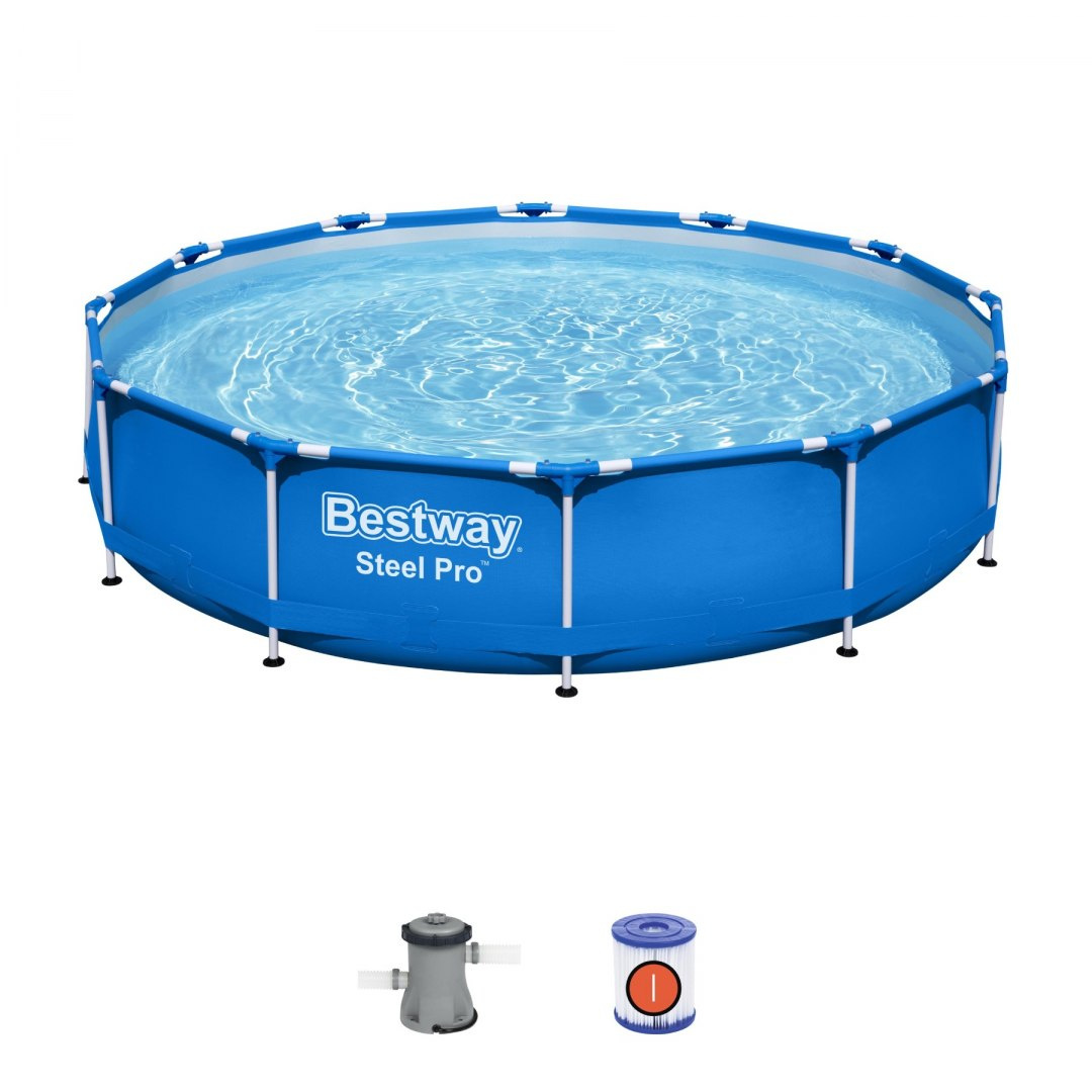 Bassein 12 FT Steel Pro komplekt BESTWAY