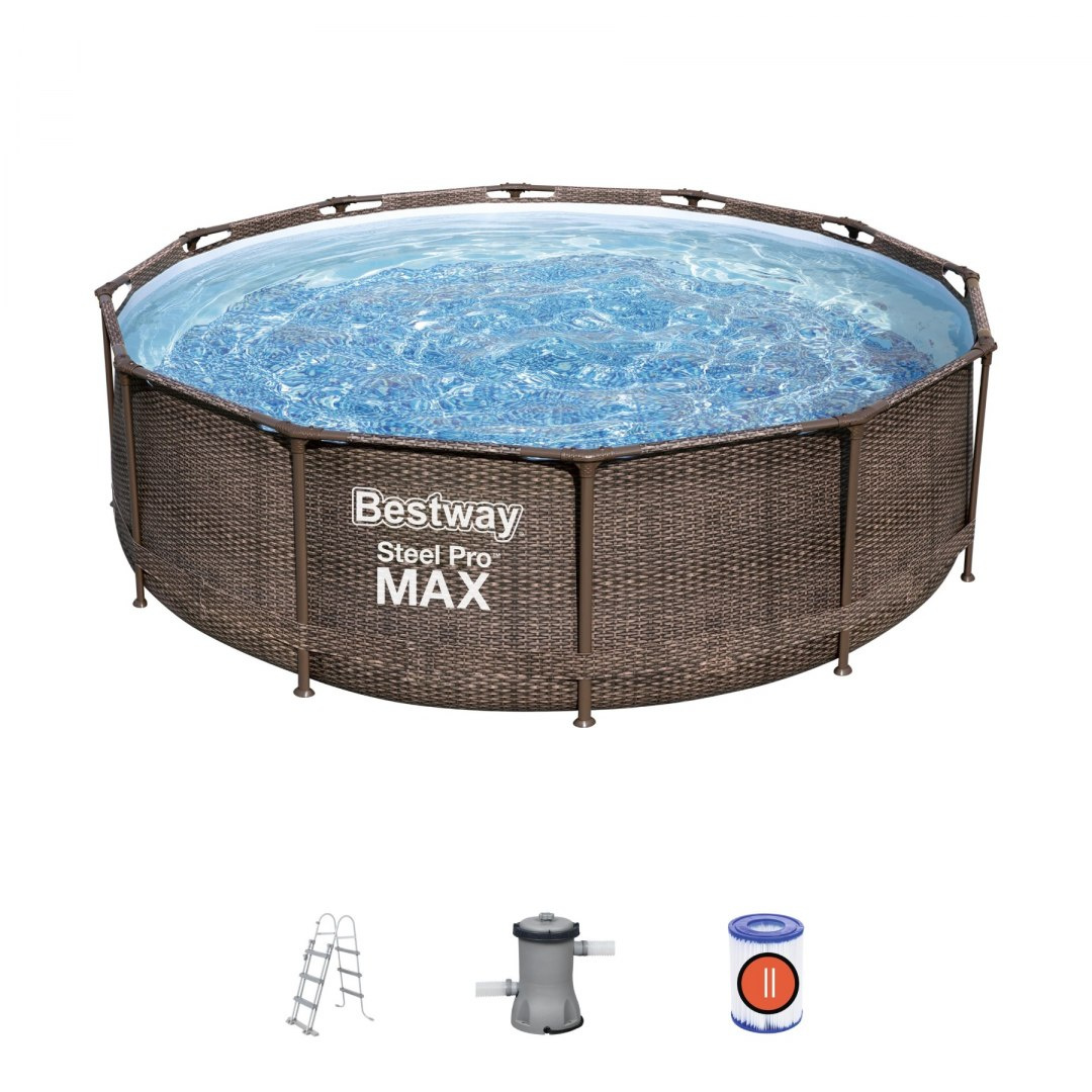Bassein 12FT Steel Pro MAX Deluxe BESTWAY