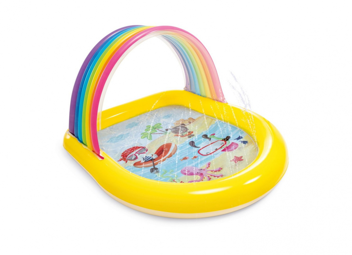 Swimming pool with Joyful Rainbow