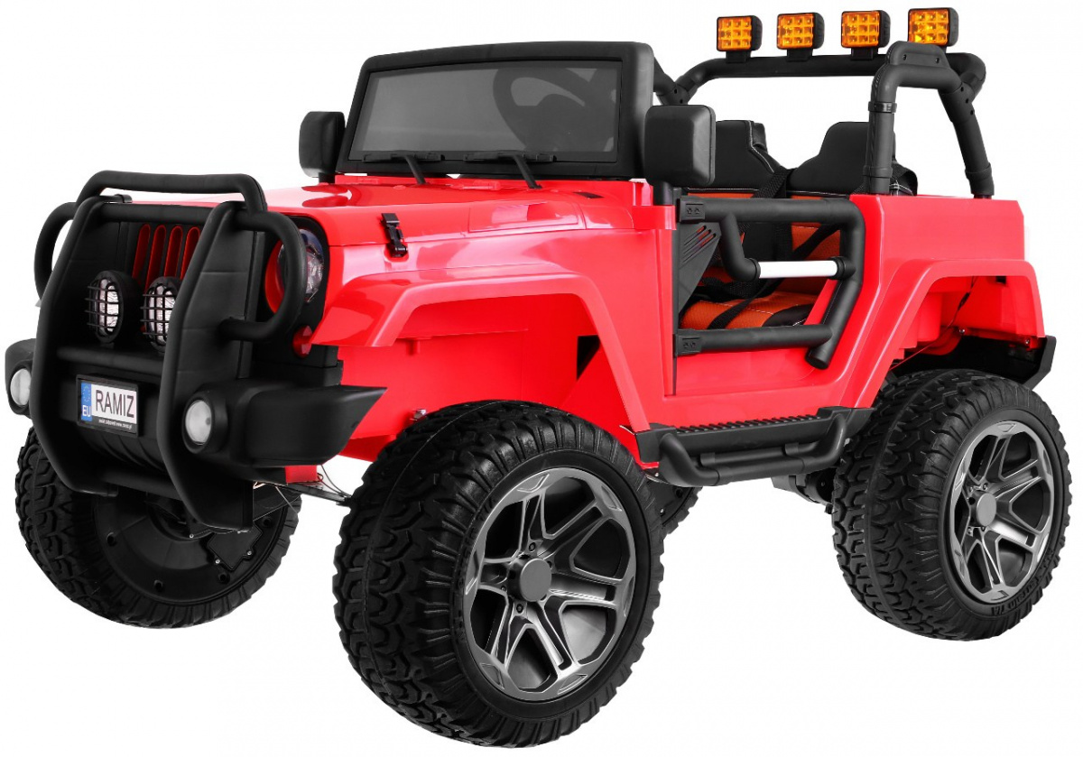 The Monster Jeep 4 x 4 Punainen