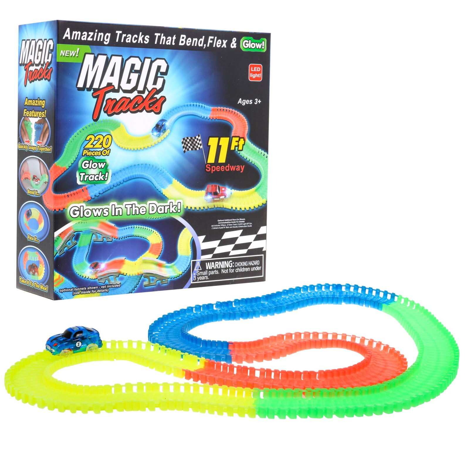 Pimeässä hohtava rata 220kpl GLOW TRACK