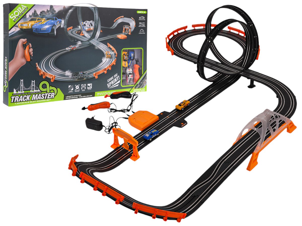 TRACK MASTER Race Track with Backlight + Accessories 615cm