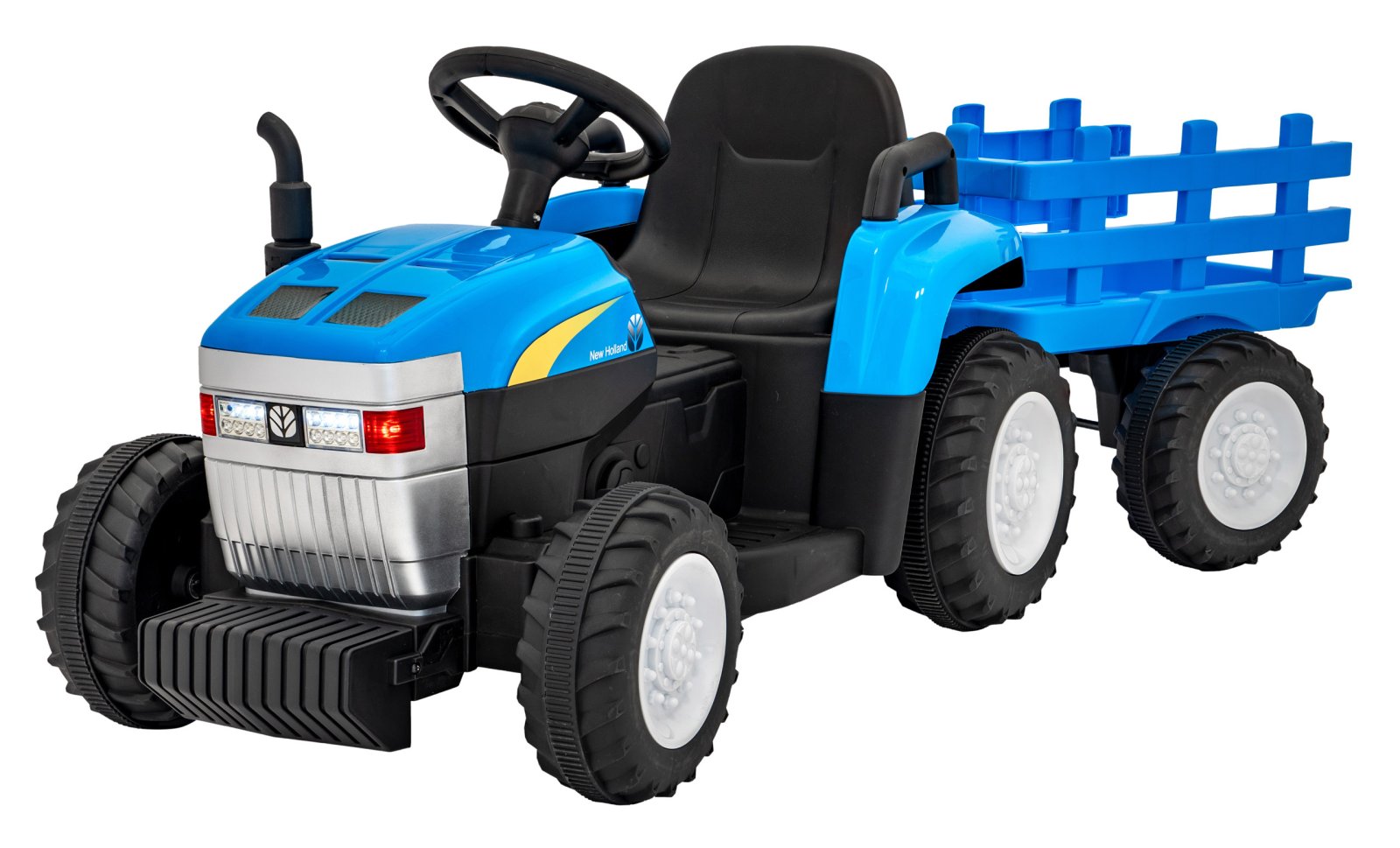 Traktori New Holland T7 perävaunulla