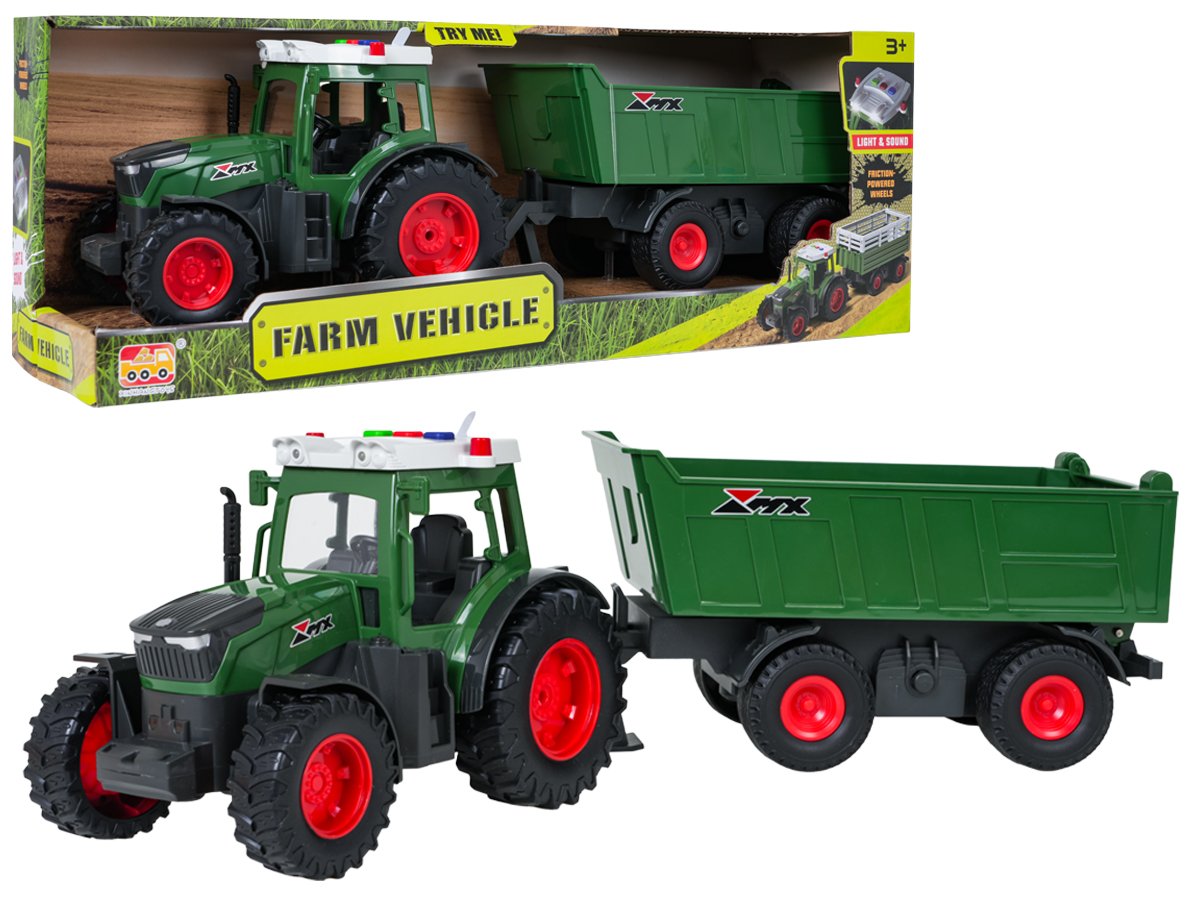 Tractor with Trailer with Lights and Sound Function
