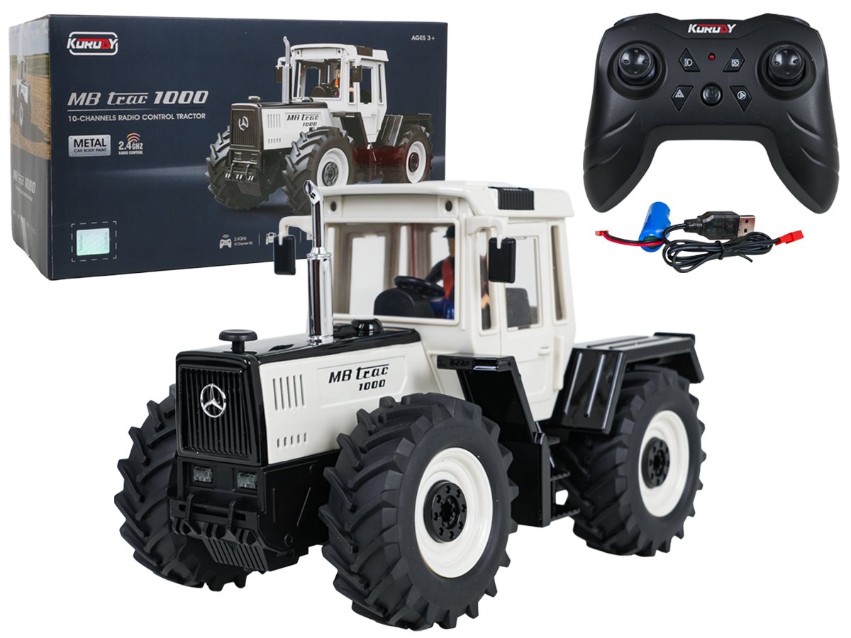 Traktor valge 1:24 puldiga Mercedes Benz