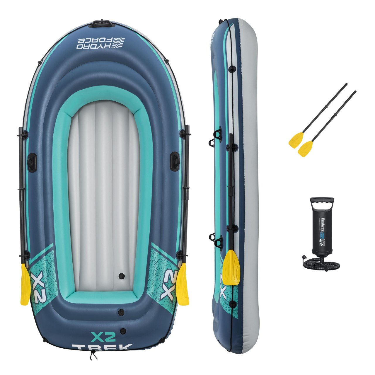 TREK X3 ponton 294 cm x 137 cm + BESTWAY lisatarvikud