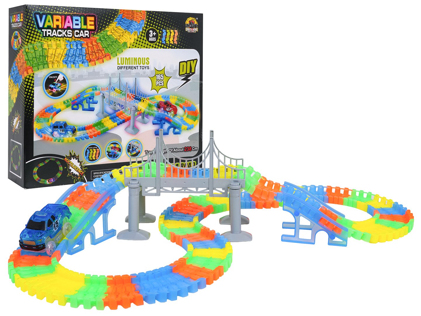 VARIABLE 165pcs Car Racing Track