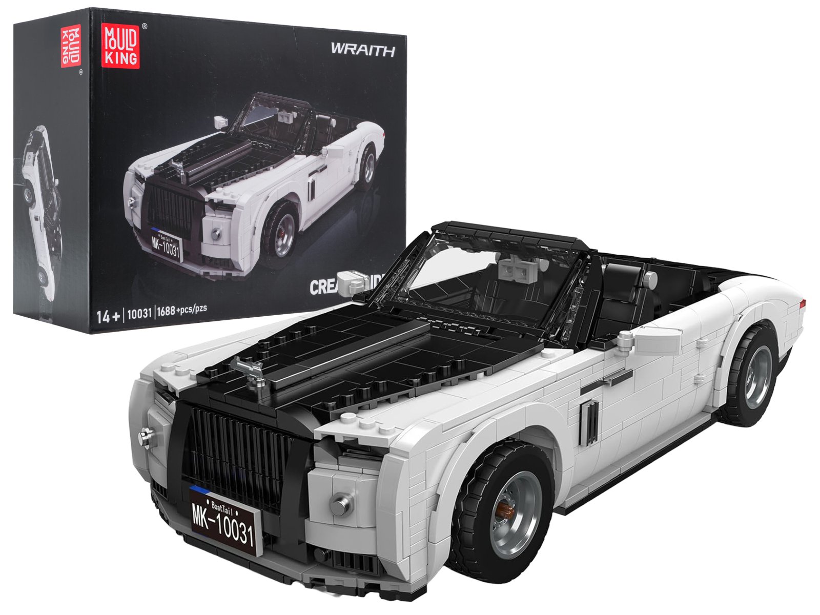 Ajoneuvo-palikkasarja valkoinen cabriolet 1603 kpl