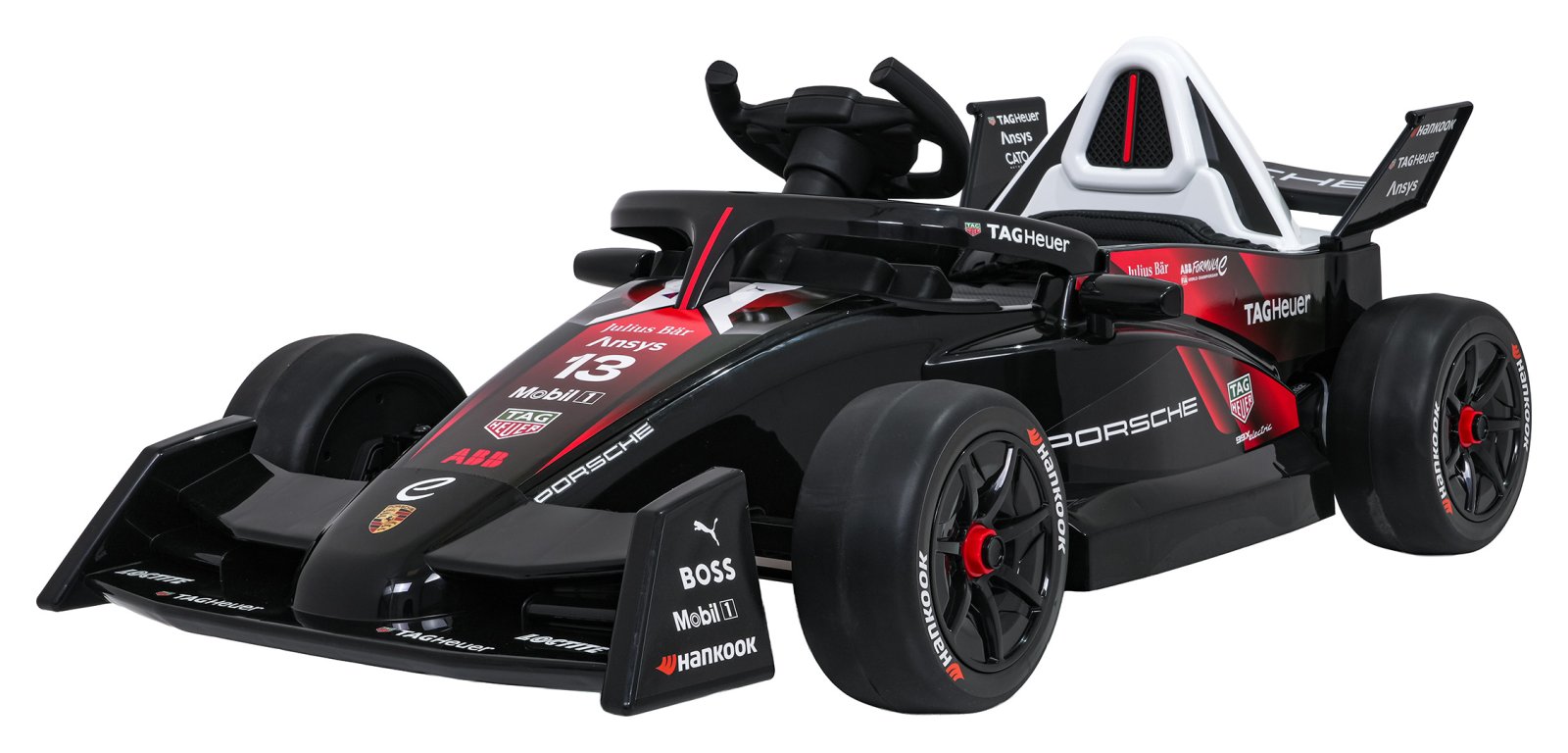 Sõiduk Formula E Porsche, punane