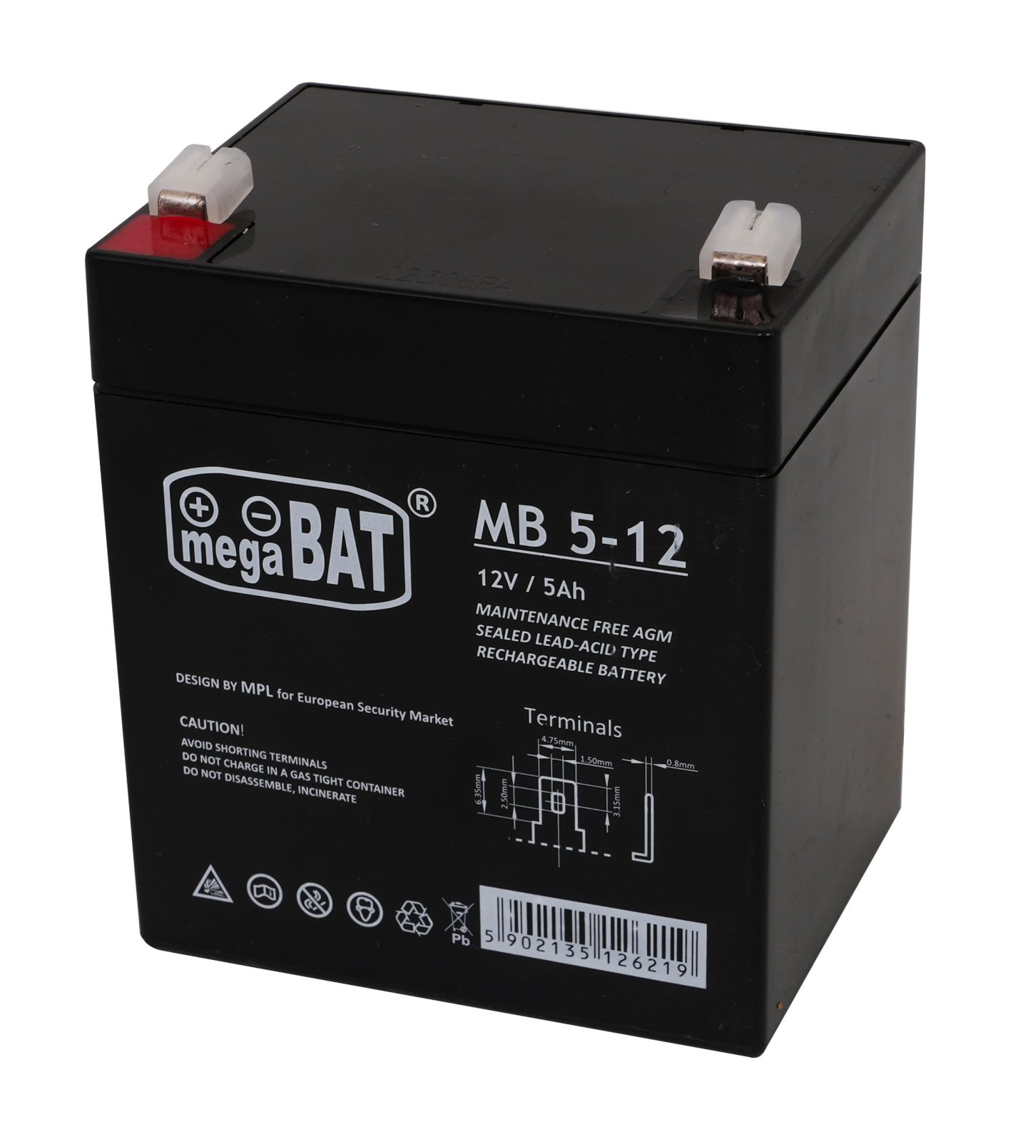 Sõiduki osad aku 12V/5AH