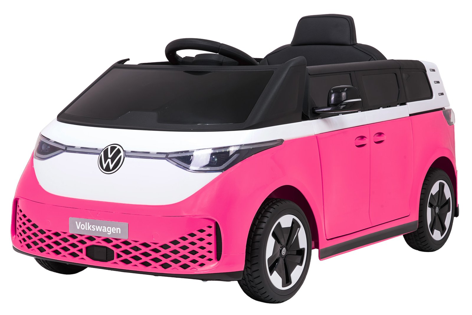 Volkswagen ID BUZZ vaaleanpunainen ajoneuvo