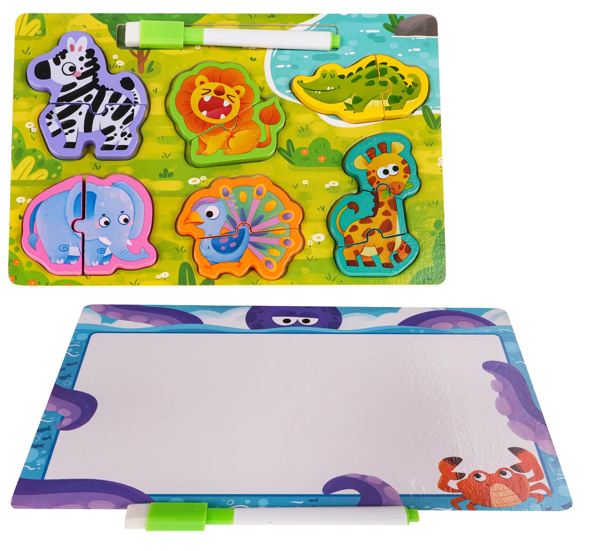 Puidust tahvel + safaripuzzle